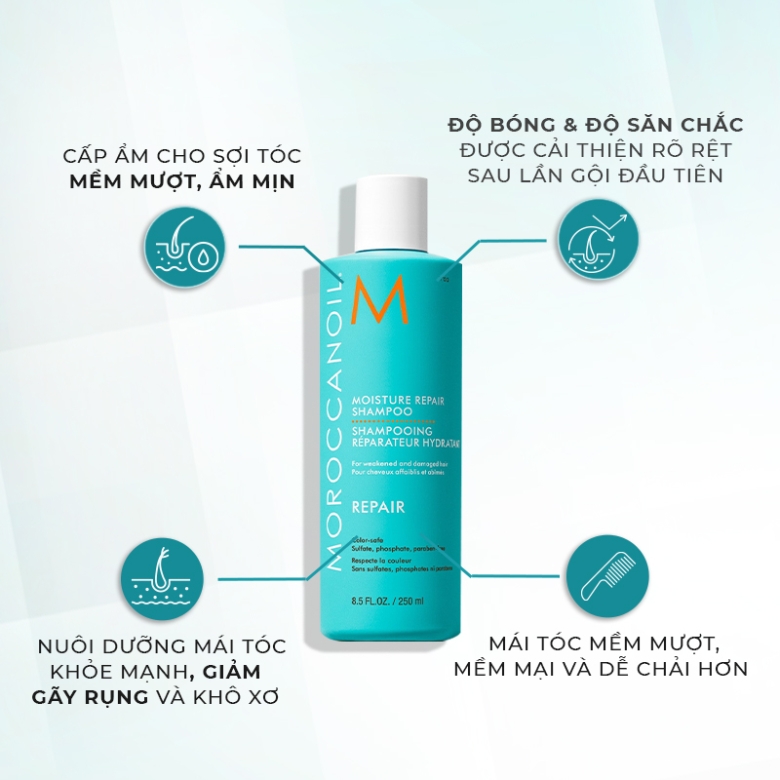 Moroccanoil Moisture Repair Shampoo - Dầu gội phục hồi độ ẩm