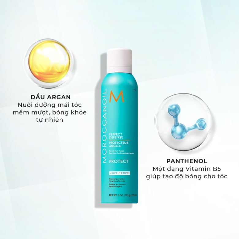 Moroccanoil Perfect Defense - Xịt chống nhiệt bảo vệ tóc