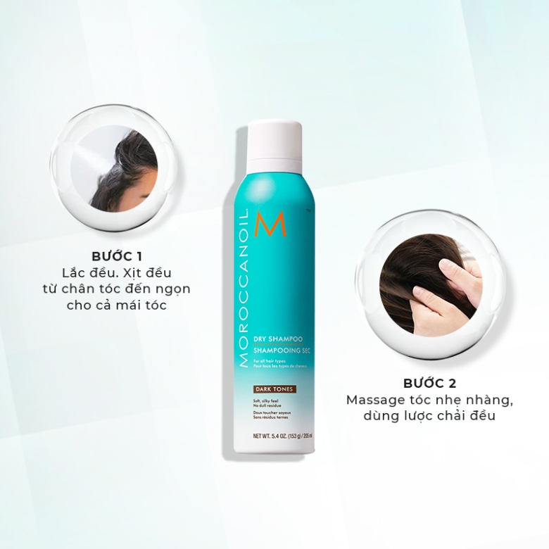 Moroccanoil Dry Shampoo Dark Tones - Dầu gội khô cho tóc tối màu