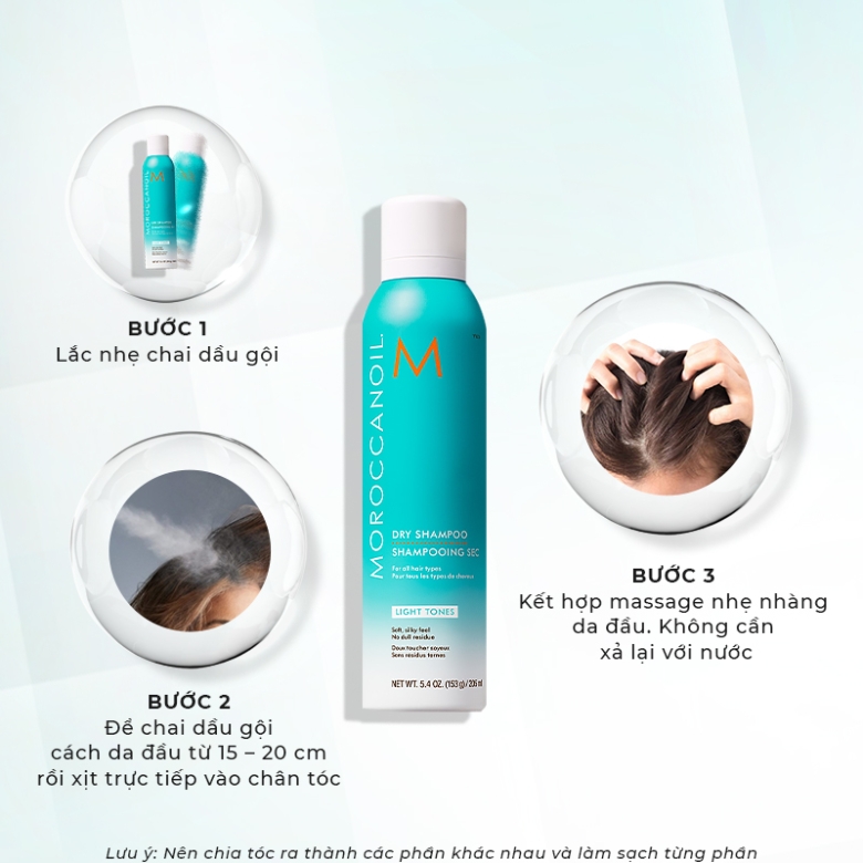 Moroccanoil Dry Shampoo Light Tones - Dầu gội khô cho tóc sáng màu