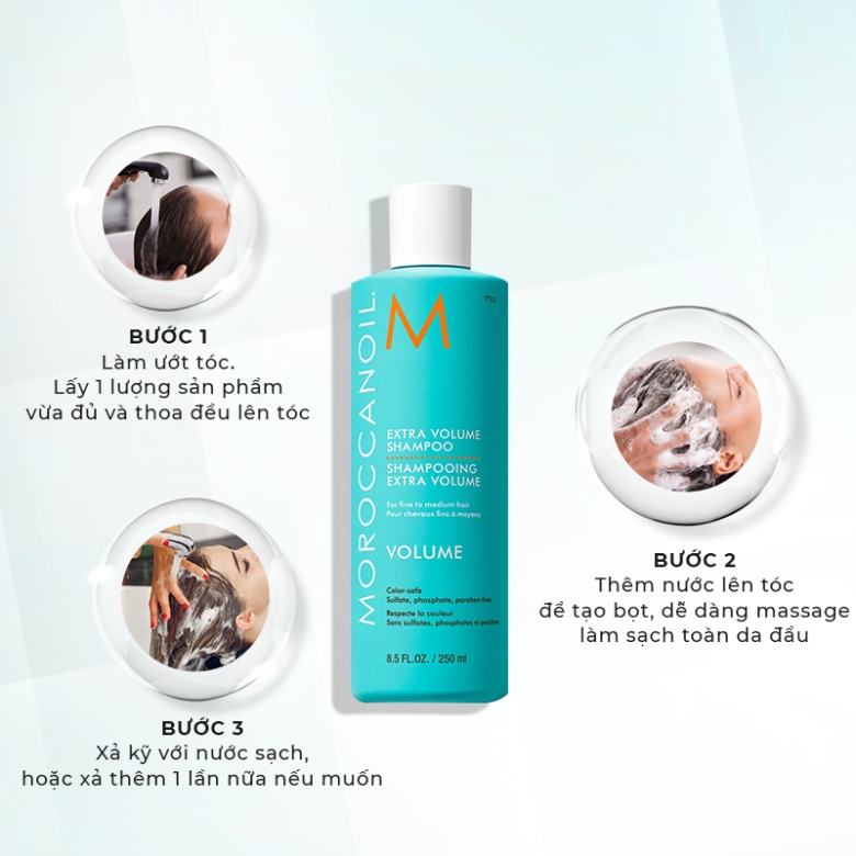 Moroccanoil Extra Volume Shampoo - Dầu gội tăng phồng