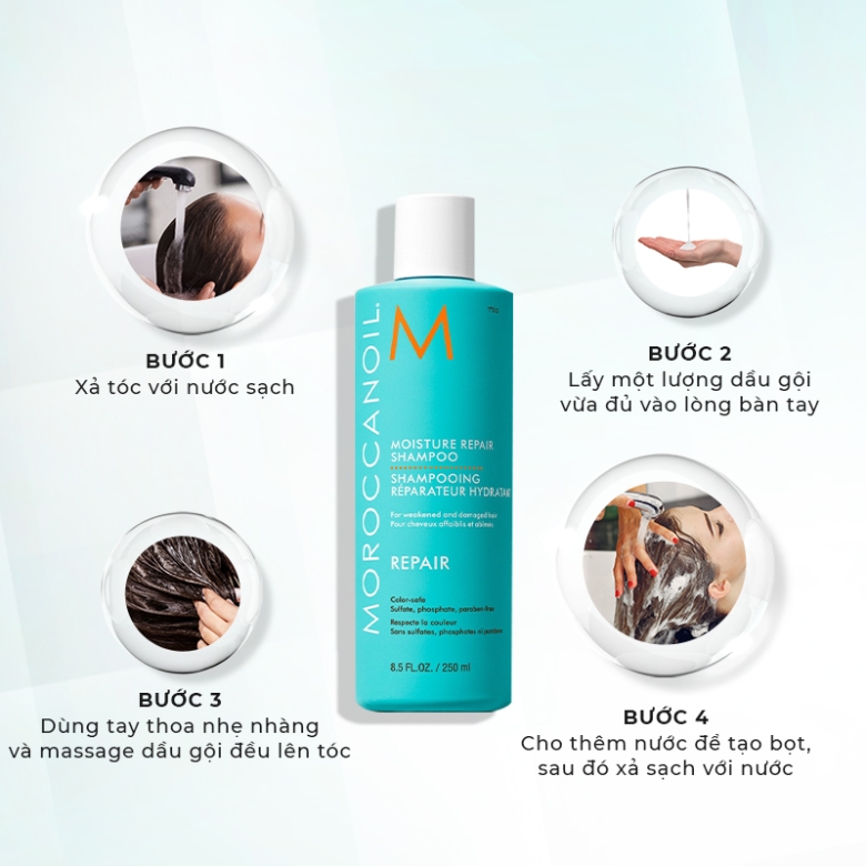 Moroccanoil Moisture Repair Shampoo - Dầu gội phục hồi độ ẩm