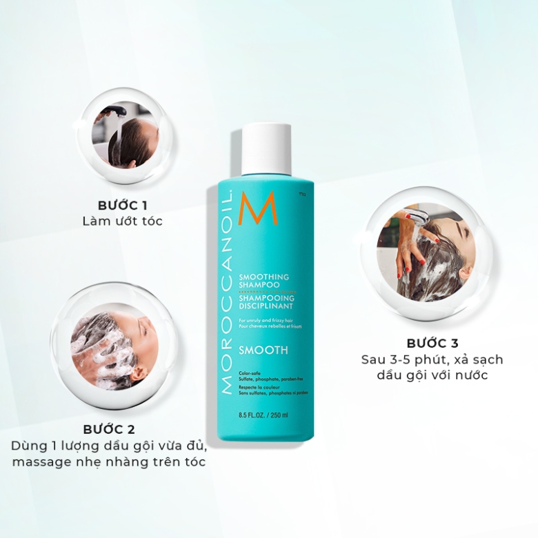 Moroccanoil Smoothing Shampoo - Dầu gội suôn mượt cho tóc rối