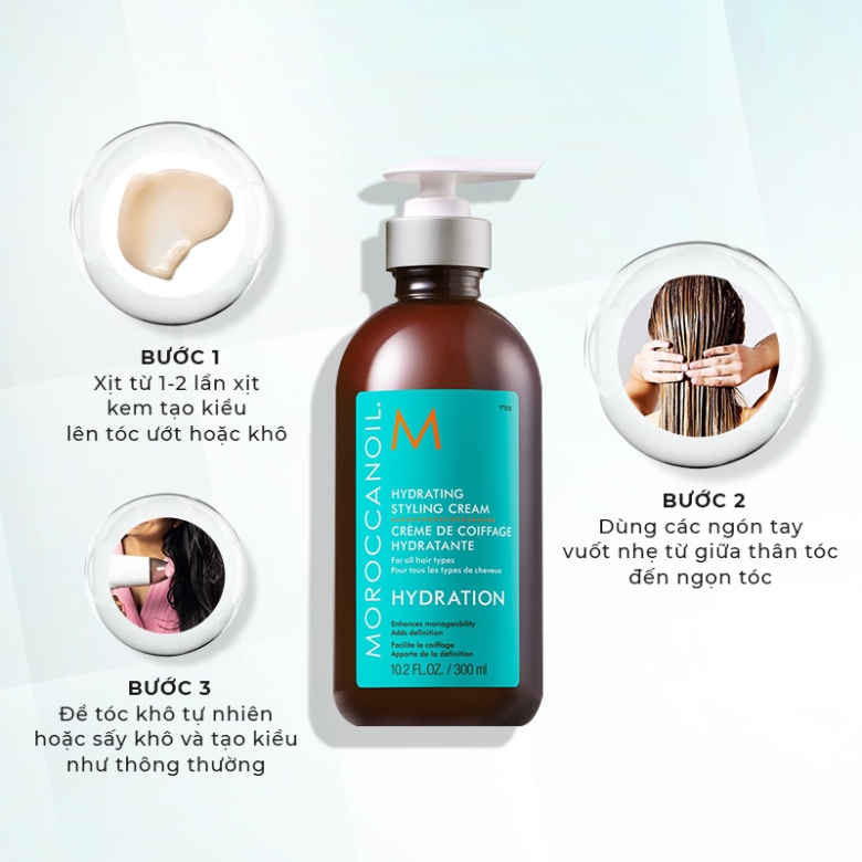 Moroccanoil Hydrating Styling Cream - Kem tạo kiểu tóc dưỡng ẩm