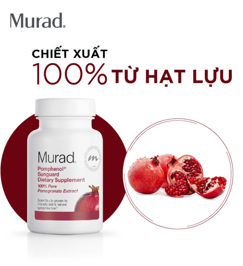 Viên uống chống nắng nội sinh Murad Pomphenol Sunguard Dietary Supplement đến từ Hoa Kỳ