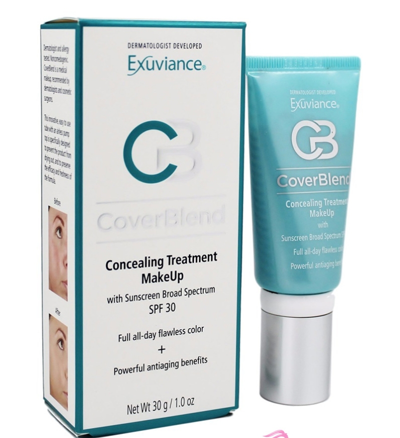 Kem che khuyết điểm Exuviance CoverBlend Concealing Treatment Makeup Tube SPF 30 30g - Cho làn da sáng bừng tự nhiên