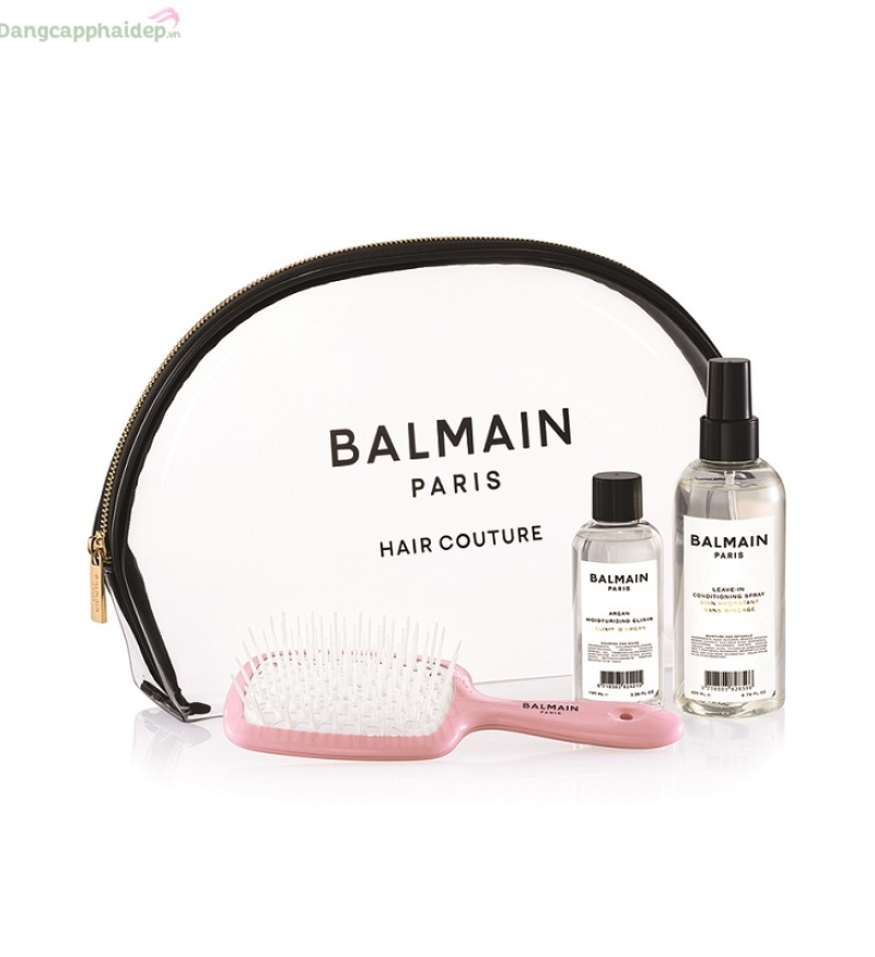 Balmain Hair Transparent Pouch – Túi mỹ phẩm chăm sóc tóc cao cấp bản giới hạn