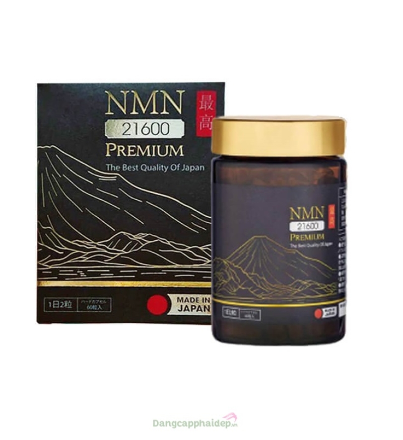 Viên uống NMN Premium 21600 Nhật Bản tăng cường tuổi thọ trẻ hóa da - 60 viên