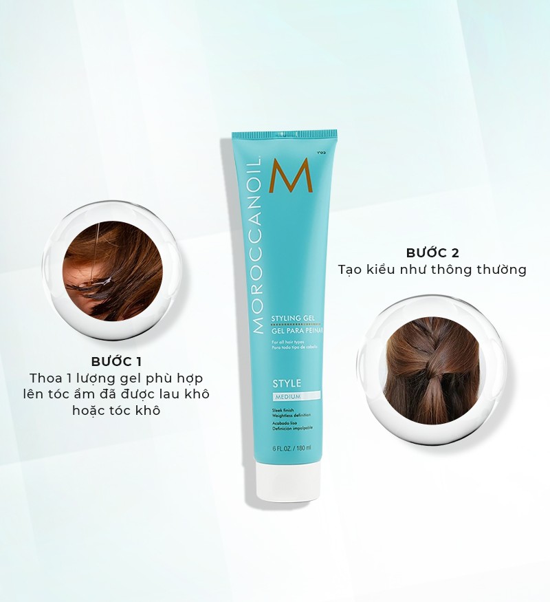 Moroccanoil Styling Gel Medium Gel tạo kiểu giữ nếp vừa