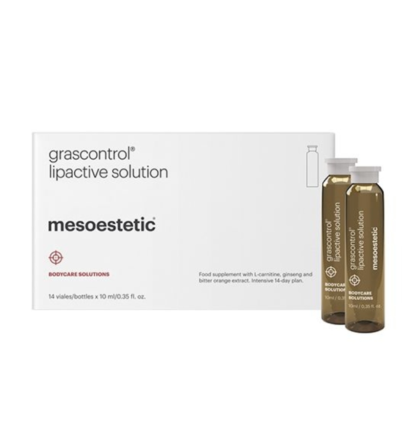 Nước uống hỗ trợ giảm mỡ Mesoestetic Grascontrol Lipactive Solution 14 chai x 10ml