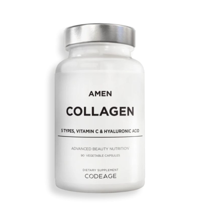 Viên uống collagen làm đẹp da, chống lão hóa Codeage Amen Collagen + C + HA lọ 90 viên