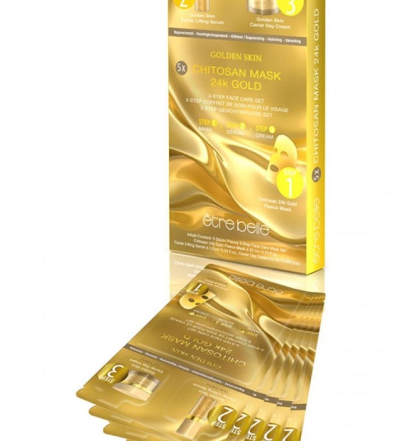 Mặt nạ vàng 24K Etre Belle Chitosan Mask 24K hộp 5 miếng