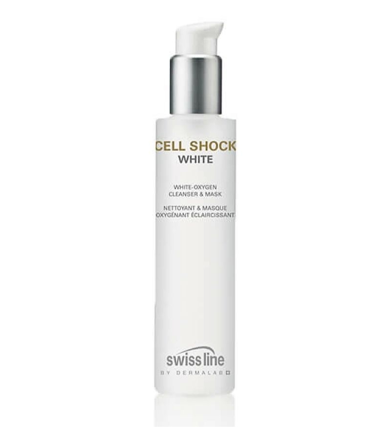 Sữa Rửa Mặt Làm Trắng Da Kiêm Mặt Nạ Swissline Cell Shock White Oxygen Cleanser And Mask - MS 1800