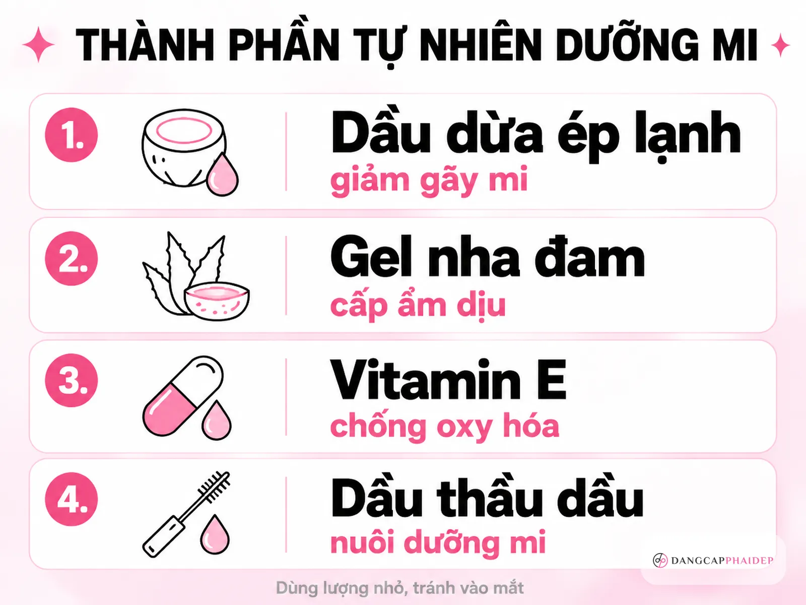 Cách dưỡng mi tại nhà bằng nguyên liệu thiên nhiên (6 công thức an toàn)