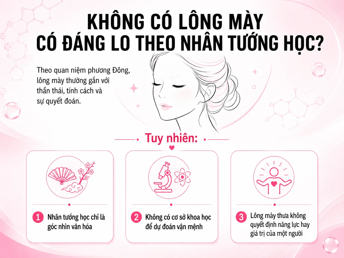 Người không có lông mày, góc nhìn nhân tướng học có đáng lo?