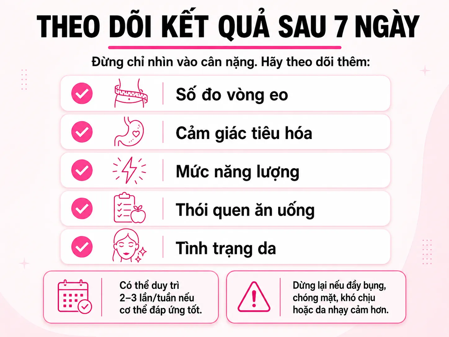 4. Theo Dõi Kết Quả Sau 7 Ngày Và Duy Trì Lâu Dài