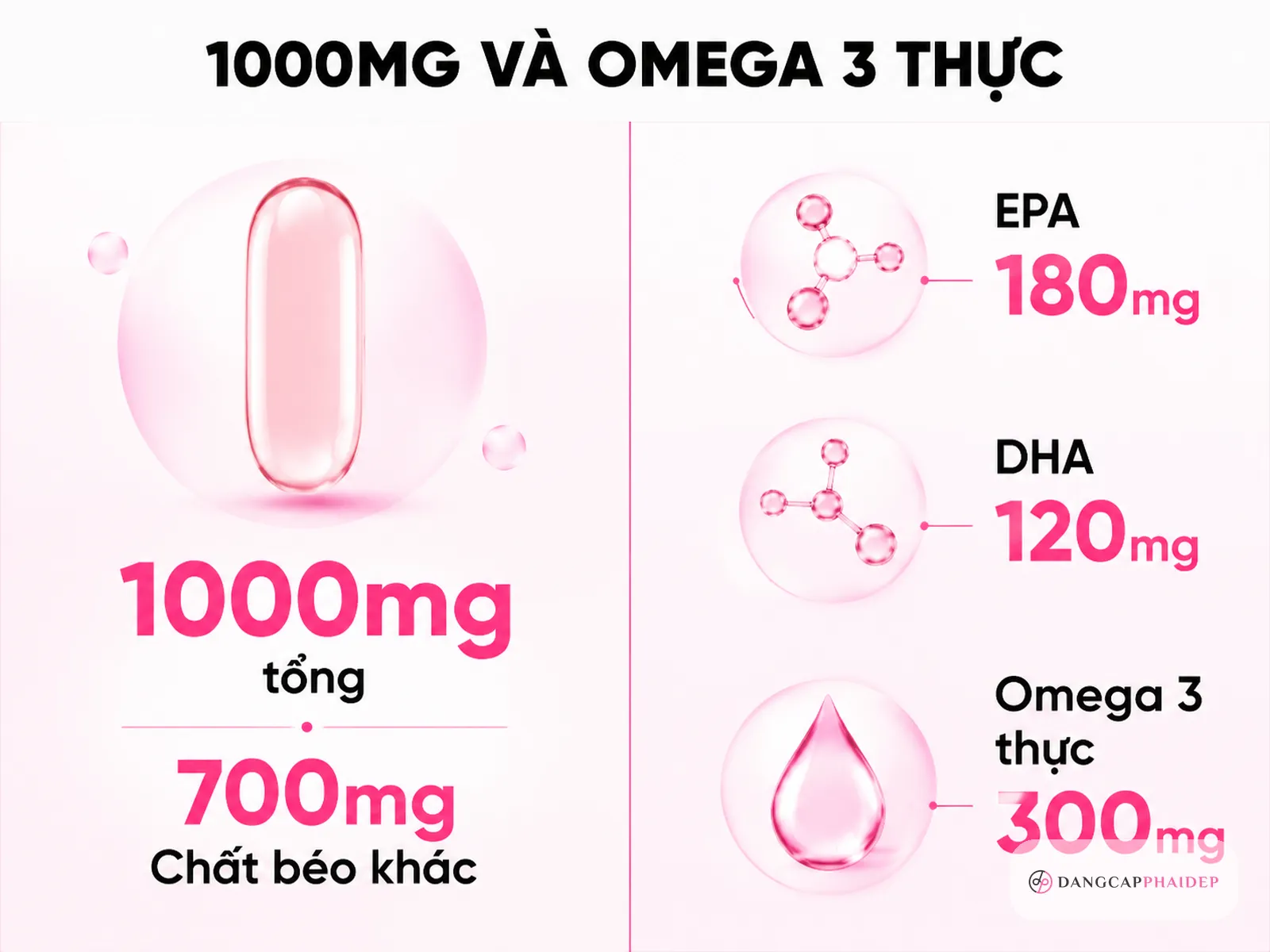 Bóc tách viên dầu cá 1000mg: 300mg EPA và DHA nằm ở đâu?