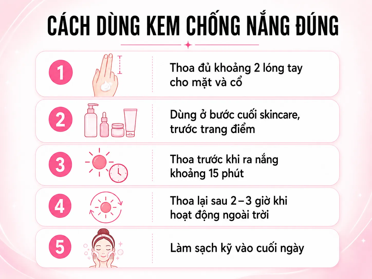 Cách dùng kem chống nắng đúng để phát huy tác dụng