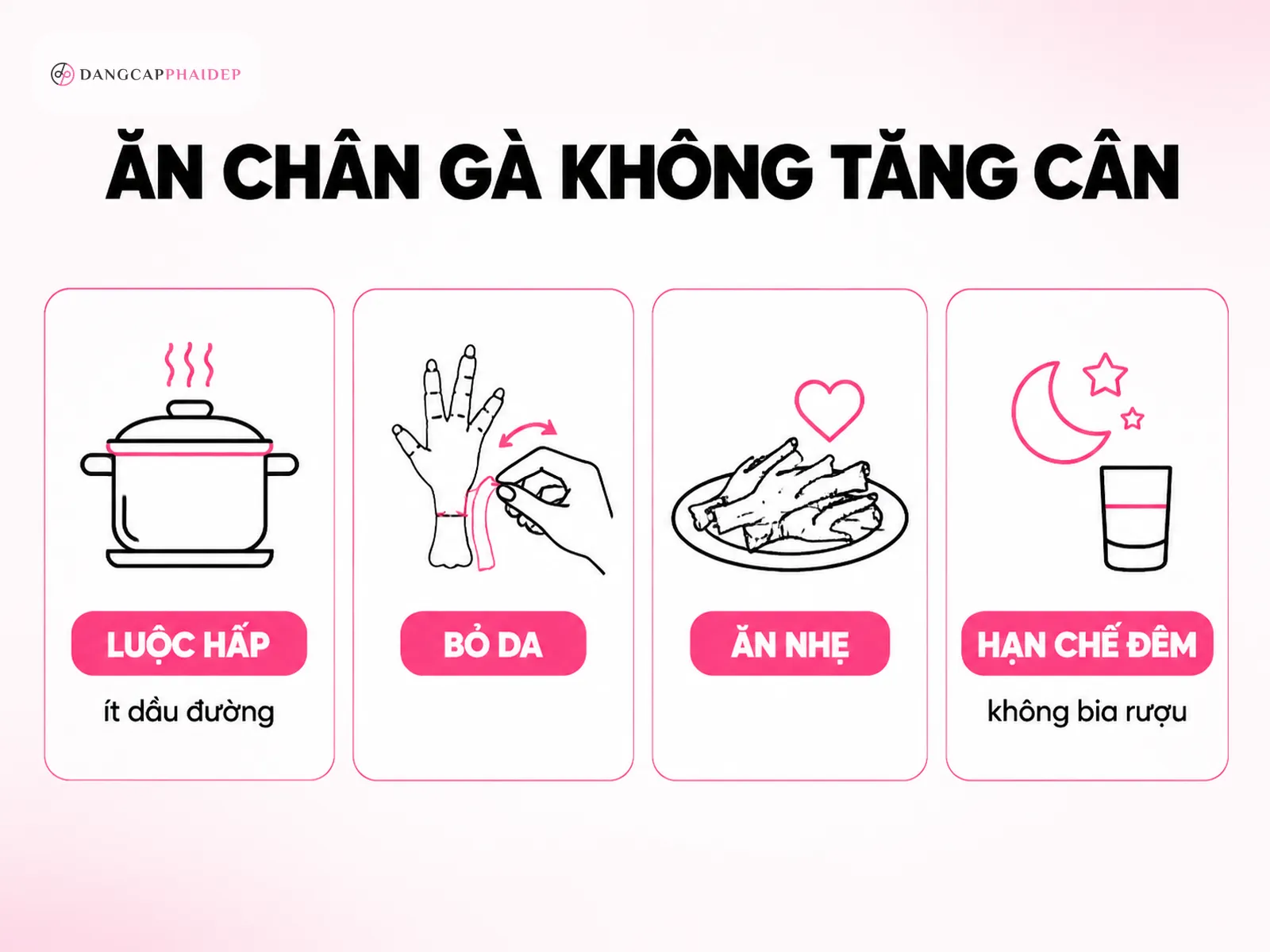 Ăn chân gà thế nào để không lo tăng cân