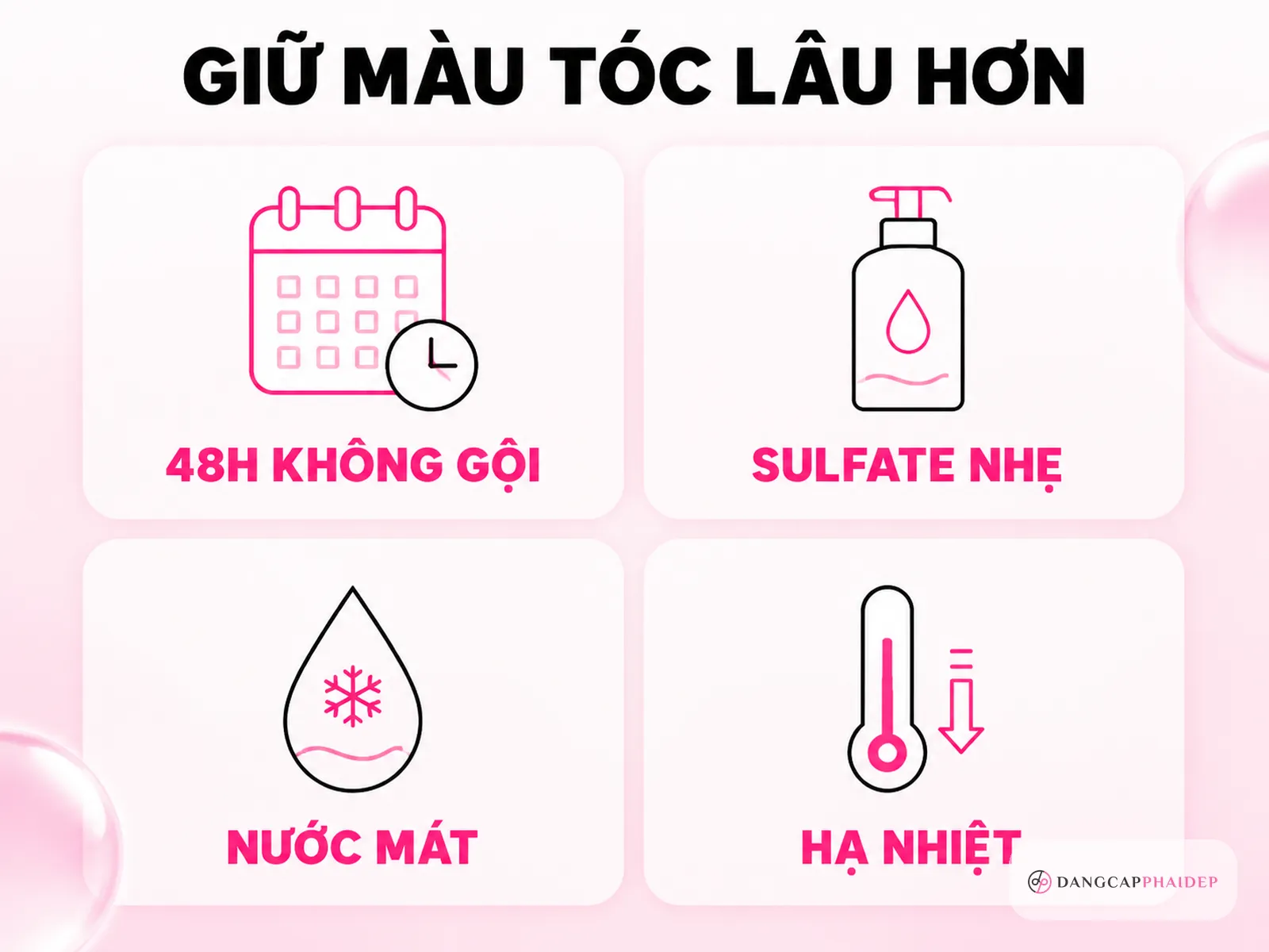 Cách khóa màu và chăm sóc tóc sau nhuộm để màu bền hơn 14 ngày