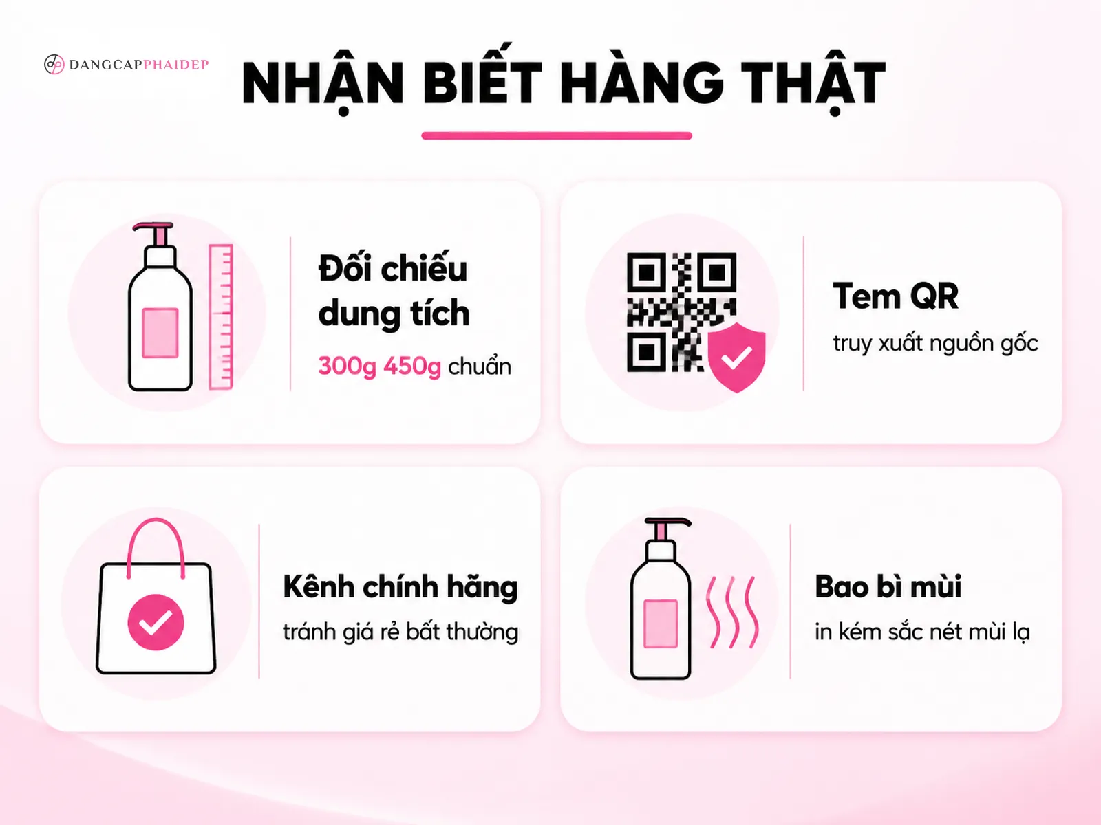 Cách nhận biết dầu gội hà thủ ô thật giả qua dung tích tem QR kênh mua và bao bì