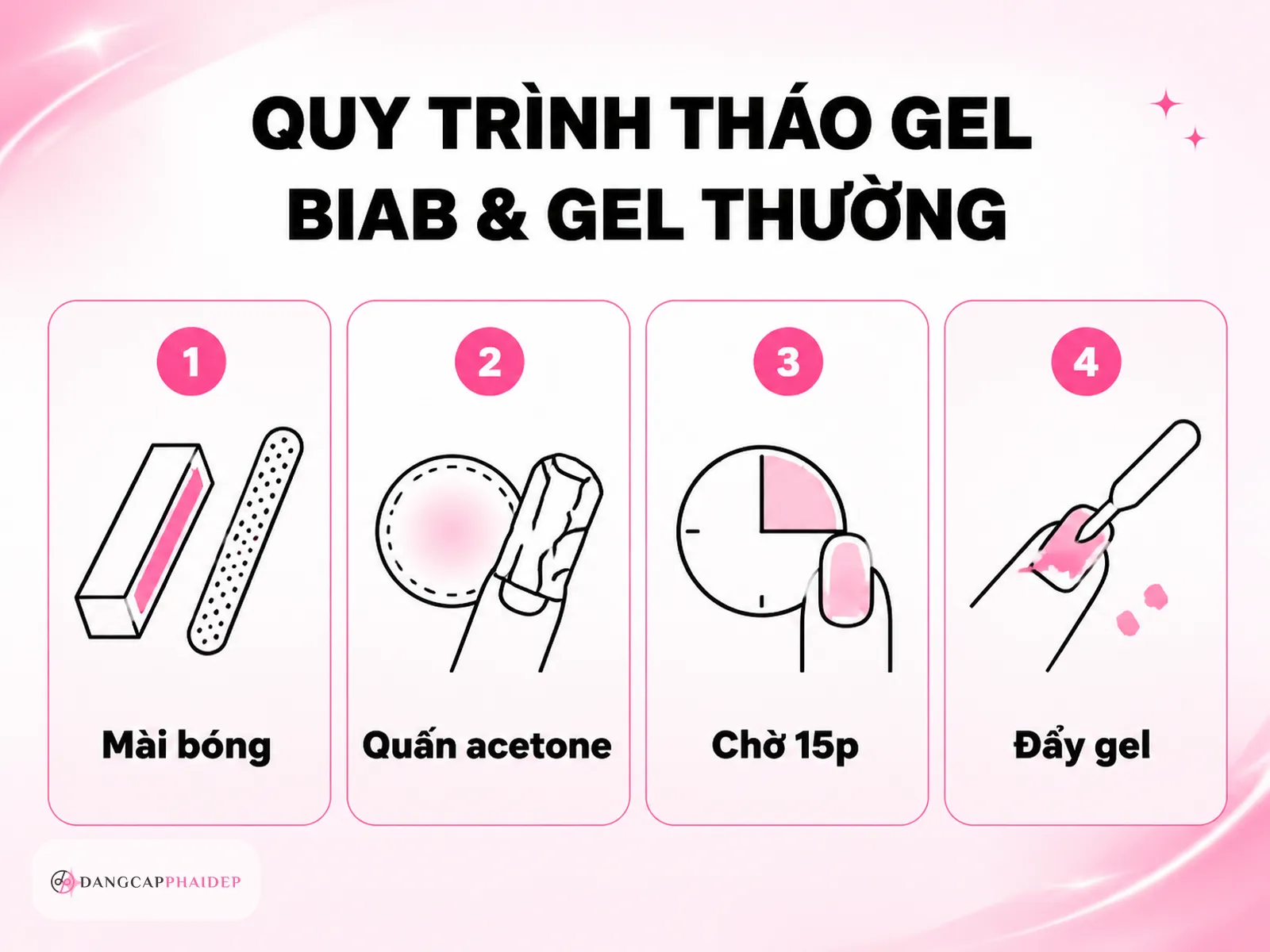 Cách tháo gel cứng móng an toàn tại nhà