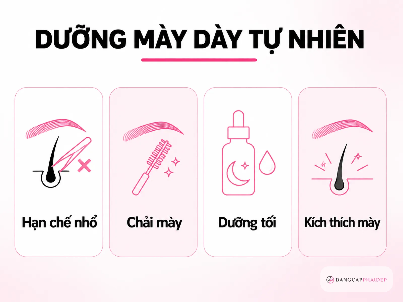Dưỡng mày dày tự nhiên để giữ dáng mày ngang đẹp