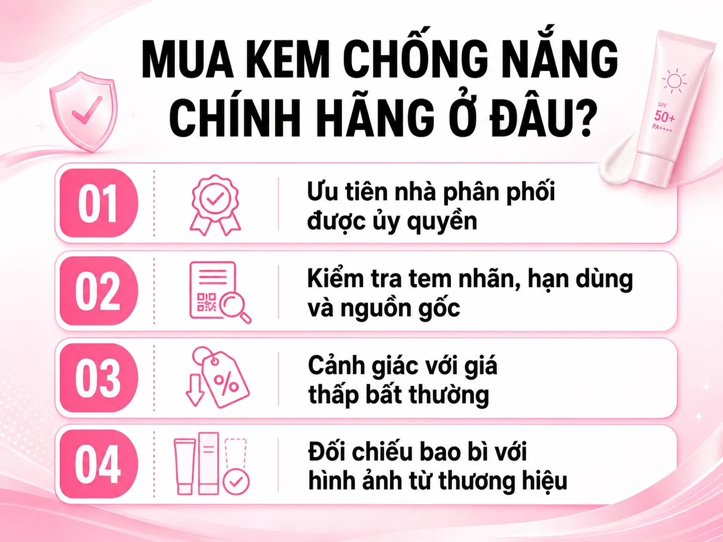 Mua kem chống nắng chính hãng ở đâu để tránh hàng giả?