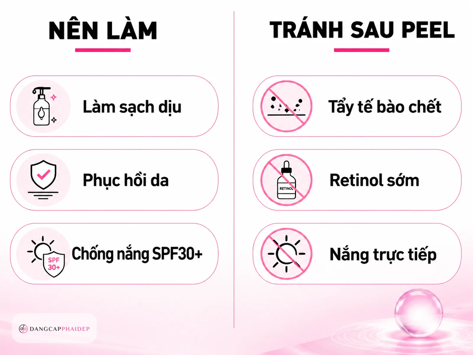 Cách chăm sóc da sau peel không bong