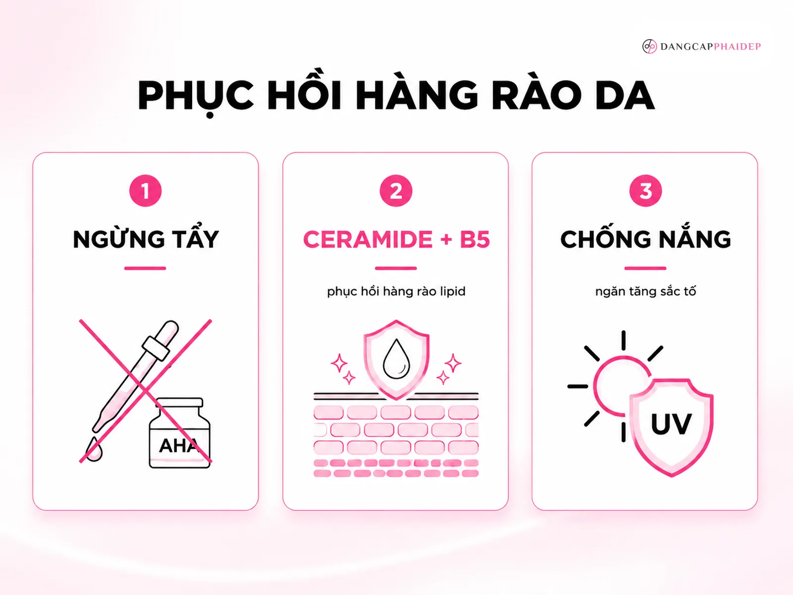 Cách phục hồi hàng rào da sau khi tẩy