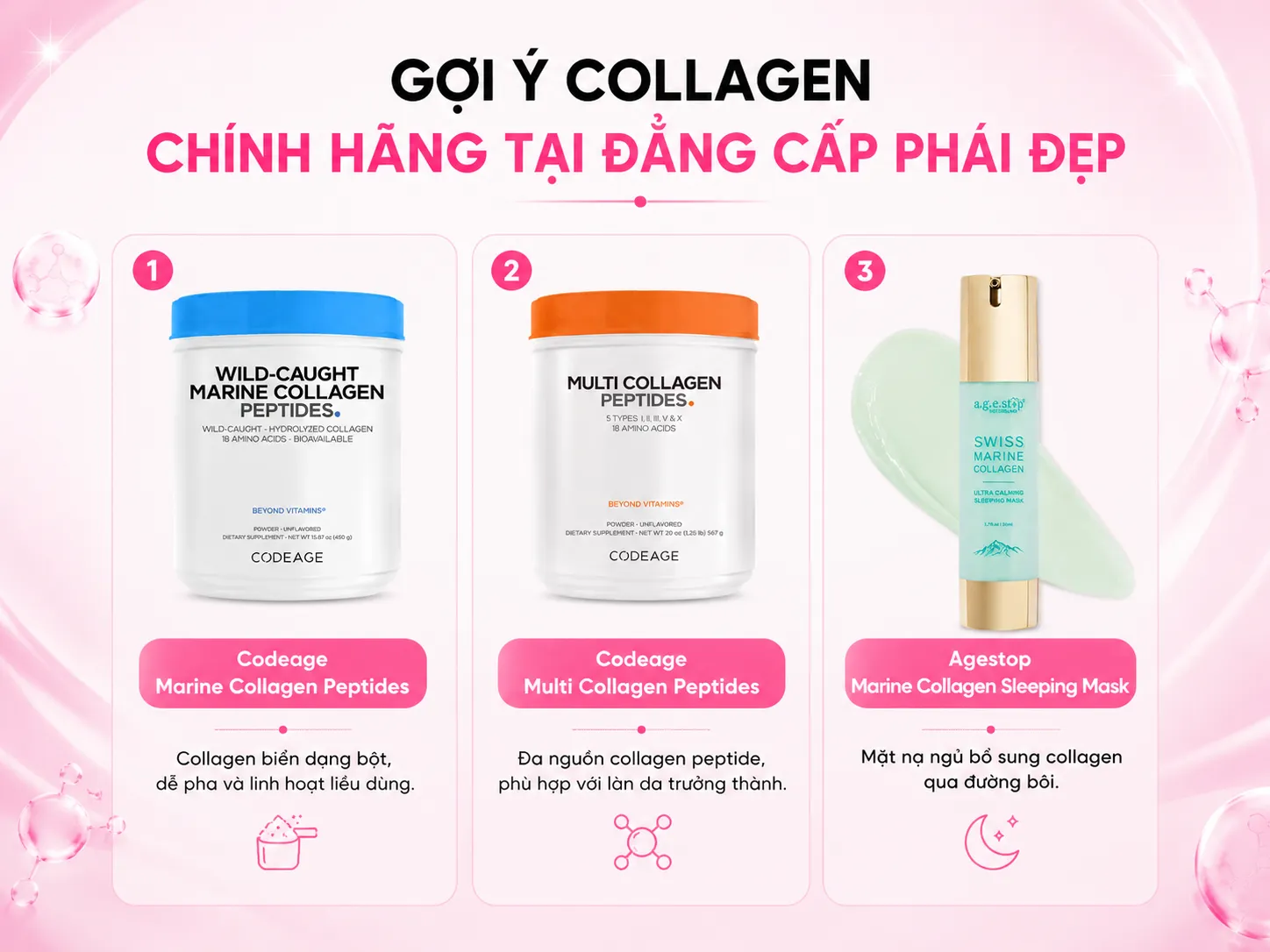 Gợi ý dòng collagen chính hãng tại Đẳng Cấp Phái Đẹp