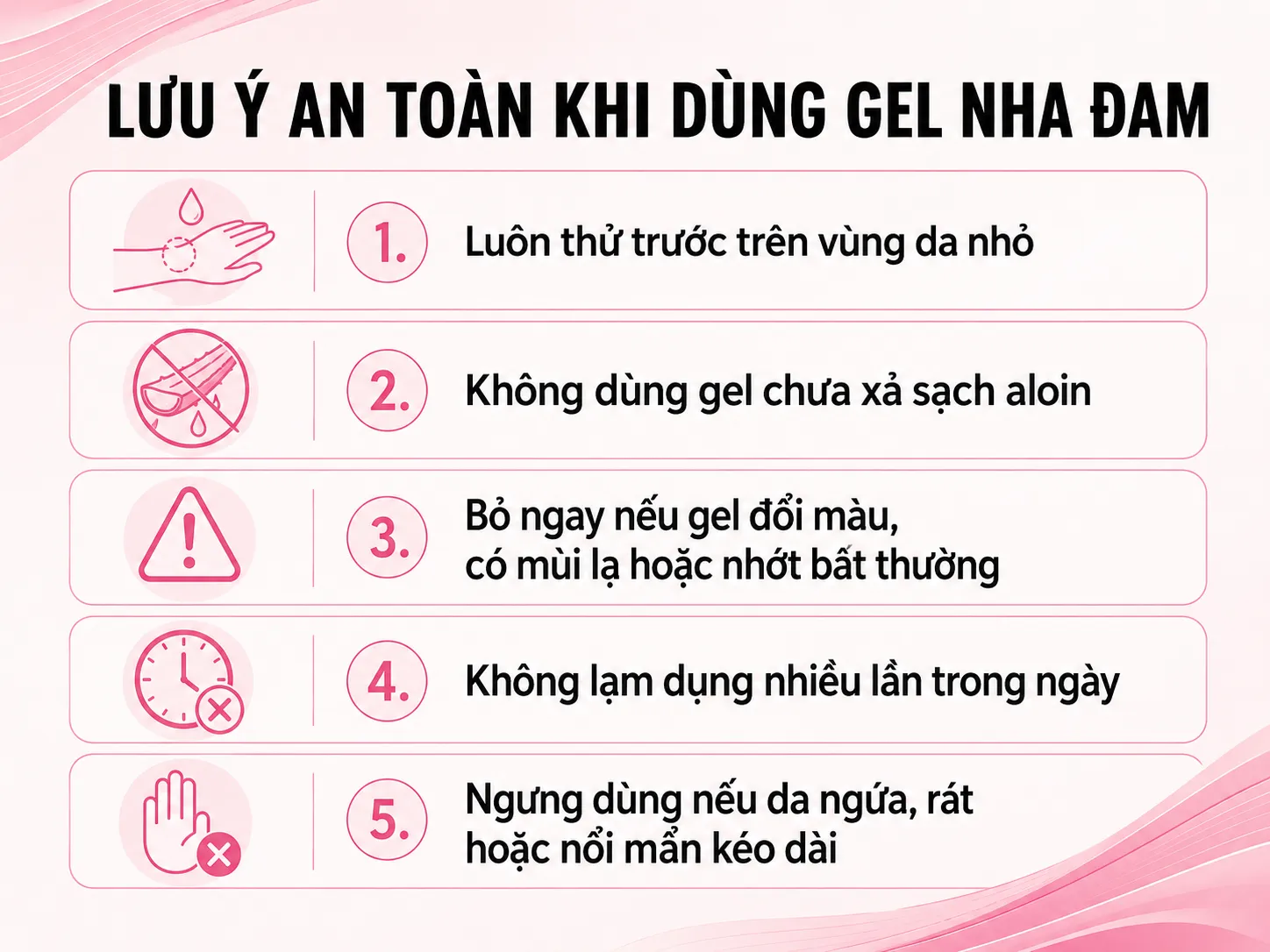 Lưu ý an toàn khi dùng gel nha đam, tránh những sai lầm phổ biến