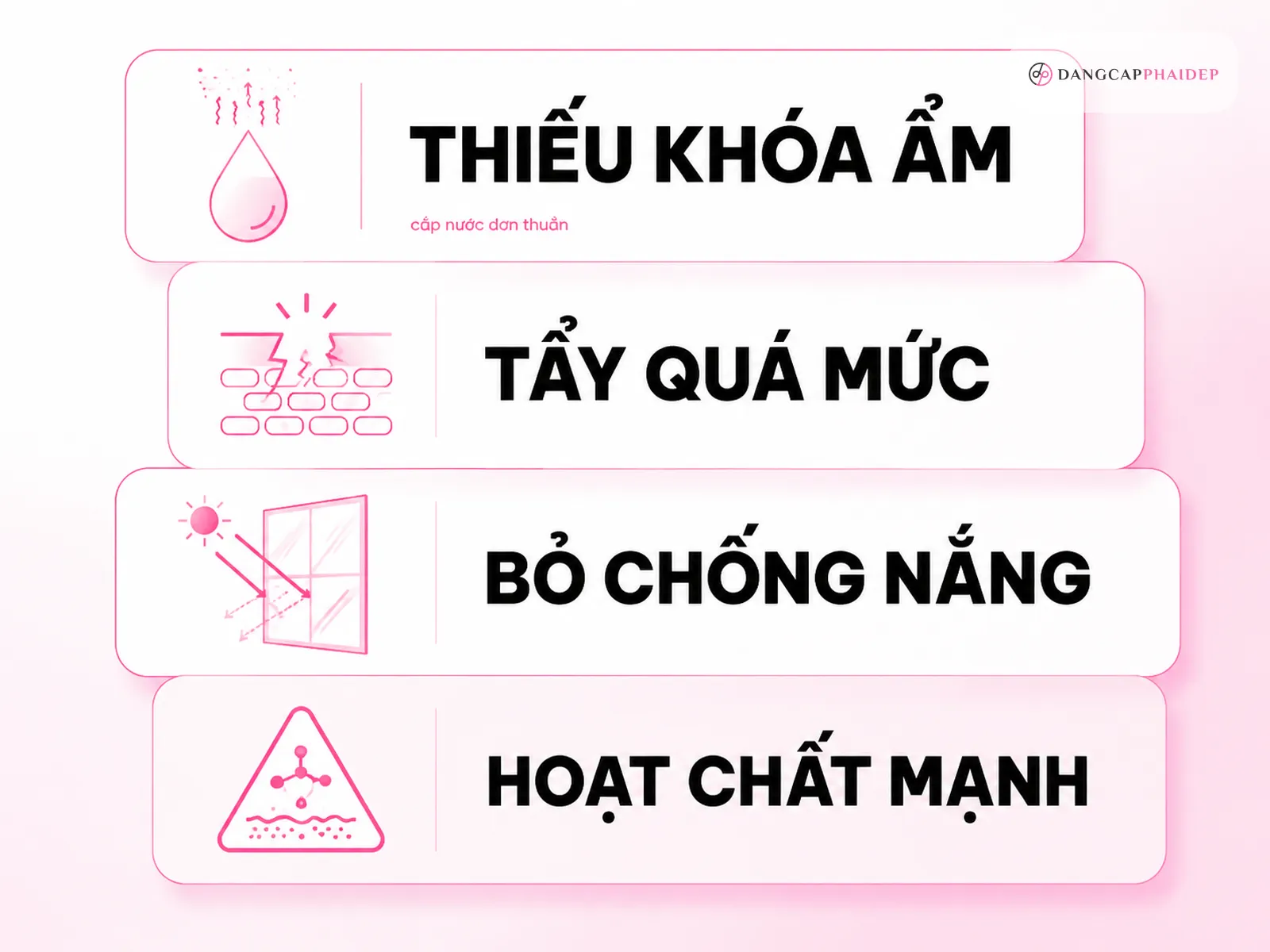 Infographic sai lầm chăm da khô gây sạm và lão hóa