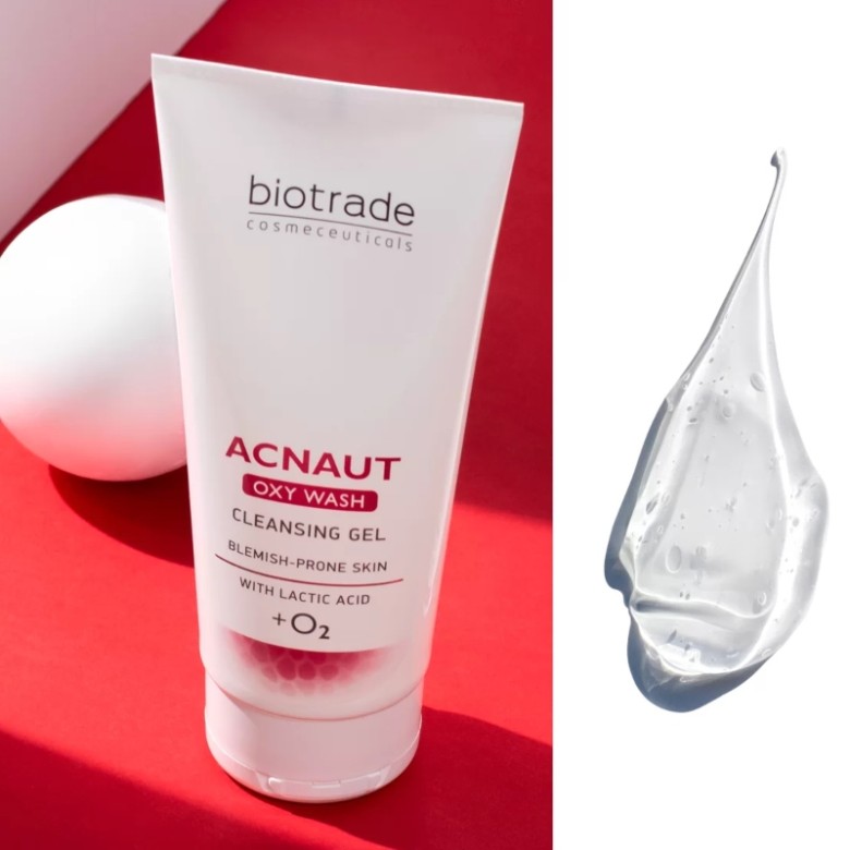 Gel rửa mặt Biotrade Acnaut Oxy Wash Cleansing Gel sạch sâu lỗ chân lông 200ml