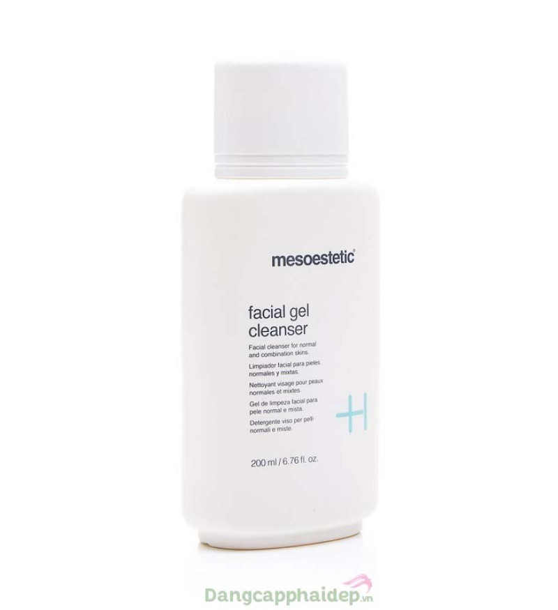 Sữa rửa mặt dạng gel cho da thường và da hỗn hợp Mesoestetic Facial Gel Cleanser 200ml