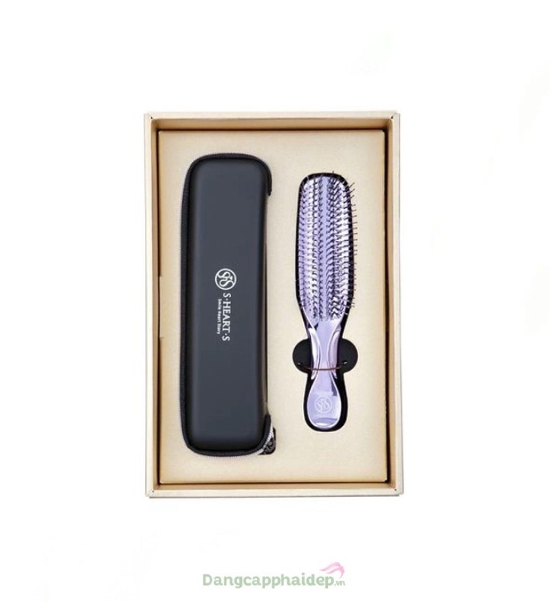 Lược SHS dài màu tím S Heart S Scalp Brush World Premium Long Gift Box (Purple Color)