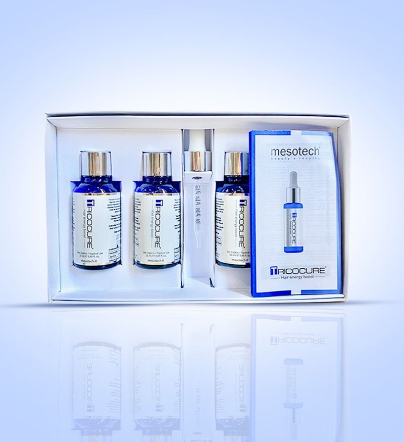 Tinh chất dưỡng ngăn ngừa bạc tóc và kích thích mọc tóc Mesotech Tricocure Lotion 4 lọ x 25ml - MS MST007