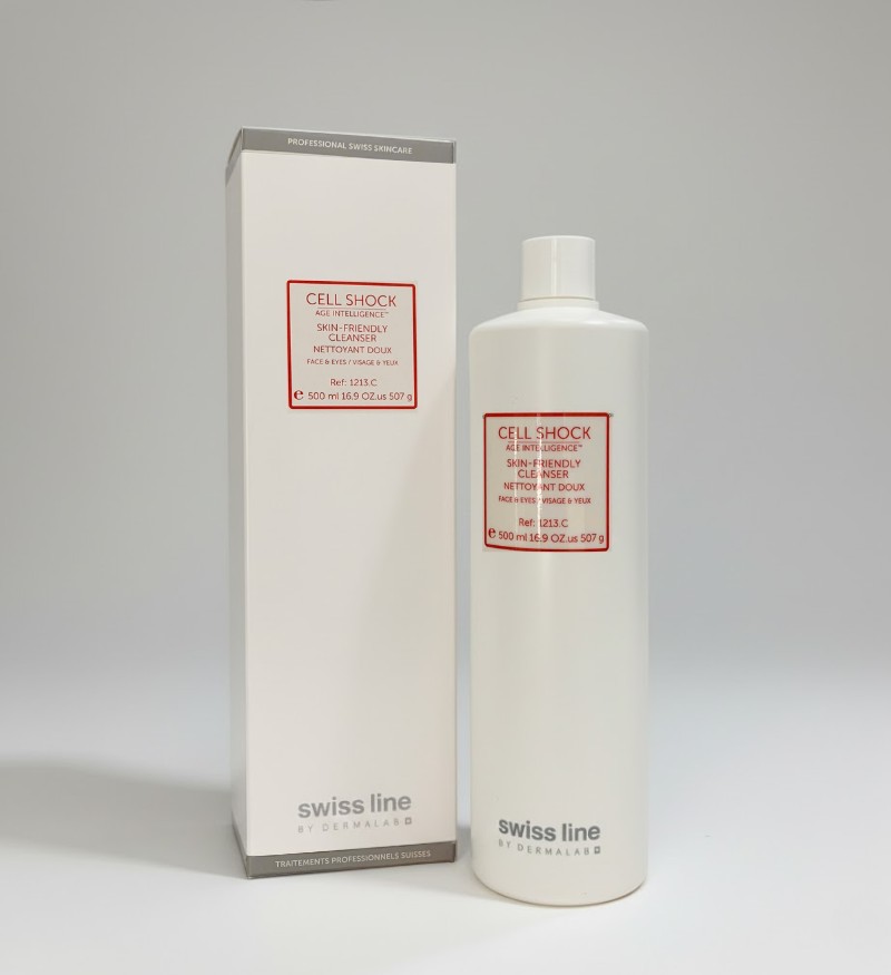 Sữa rửa mặt dạng gel Swissline Skin Friendly Cleanser làm sạch sâu và cân bằng pH cho da 500ml - MS 1213C