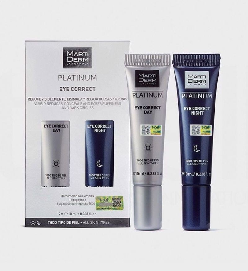 Bộ đôi kem dưỡng da vùng mắt ngày và đêm Martiderm Eye Correct 2 tuýp x 10ml