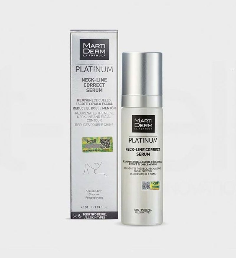 Tinh chất làm săn chắc trẻ hóa da vùng cổ Martiderm Platinum Neck Line Correct Serum 50ml