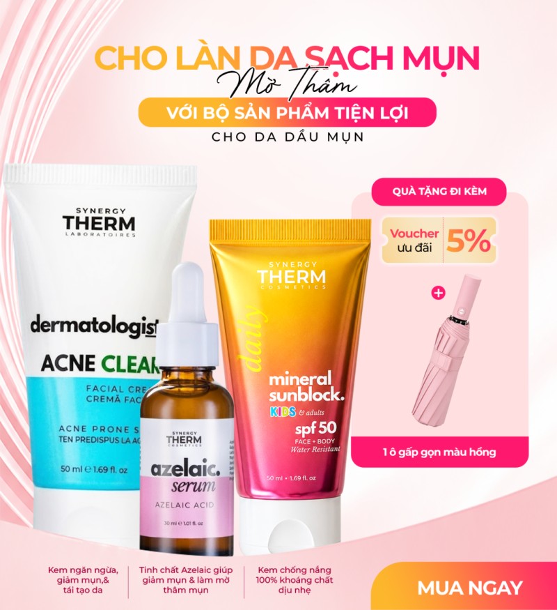 Com bo giảm mụn, cải thiện sắc tố, vô hiệu hóa tia UV Synergy Therm