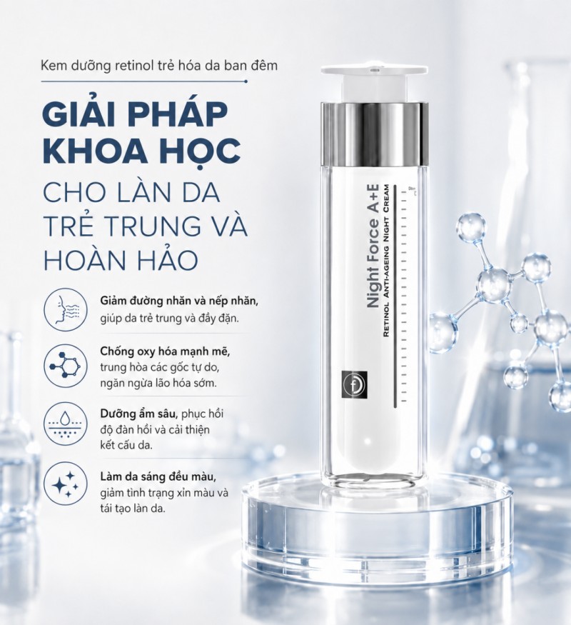 Kem dưỡng retinol trẻ hóa da ban đêm Frezyderm Night Force A+E 50ml