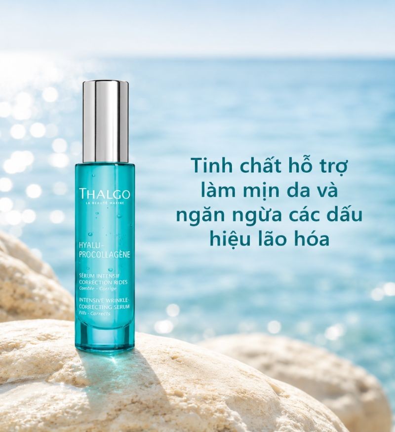 Tinh chất hỗ trợ làm mờ nếp nhăn và căng mọng làn da Thalgo Intensive Wrinkle-Correcting Serum 30ml