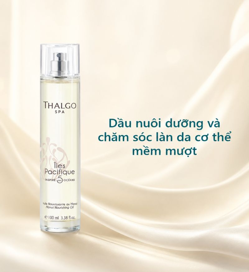 Dầu nuôi dưỡng và chăm sóc da cơ thể mềm mượt phong cách Thái Bình Dương Thalgo Monoï Nourishing Oil 100ml