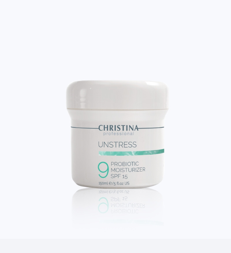Kem dưỡng ẩm làm dịu và bảo vệ da Christina Unstress 9 ProBiotic Moisturizer SPF15 150ml