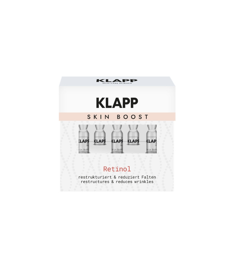 Tinh chất Retinol trẻ hóa da Klapp Skin Boost Ampoules Retinol hộp 5x2ml