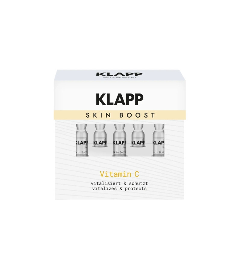 Tinh chất Vitamin C làm tươi mới và bảo vệ da Klapp Skin Boost Ampoules Vitamin C hộp 5 ống x 2ml
