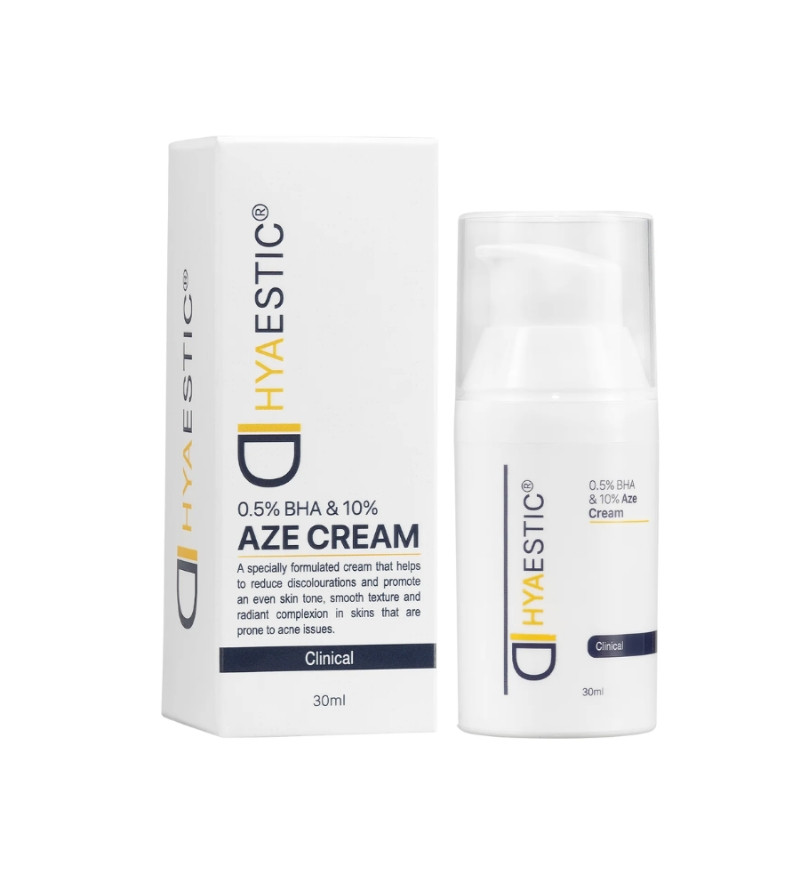 Kem điều trị mụn ngừa thâm Hyaestic 0.5% bha & 10% Aze Cream tuýp 30ml