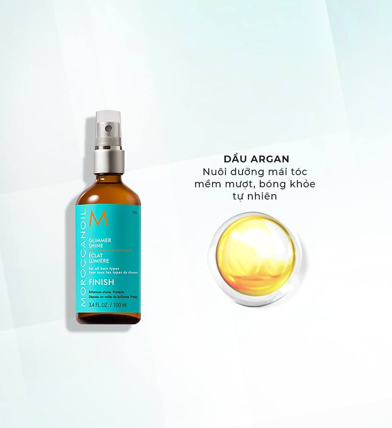 Dầu Argan - Thành phần chính trong xịt bóng tóc Moroccanoil Finish Glimmer Shine
