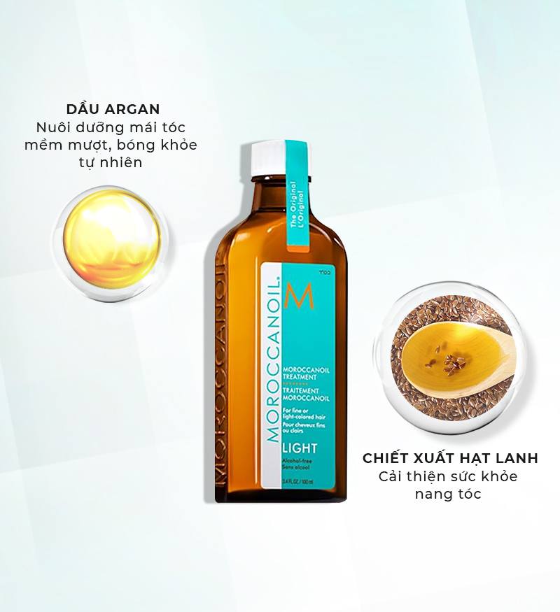 Thành phần chính trong dầu dưỡng tóc Moroccanoil Treatment Light